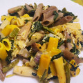 El cooksnap de Ana cuando hizo Macarrones con espinacas, espárragos y verduras.