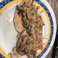 El cooksnap de Carla Vidal cuando hizo Pechuga de pollo con crema picante de champiñones.