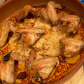 El cooksnap de Monica Sanchez Campins cuando hizo Alitas de pollo y patatas en bolsa de asar.