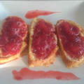 El cooksnap de aureamendez cuando hizo Torrijas caramelizadas al horno con compota de fresas al moscatel (¡¡¡sin nada de aceite!!!).
