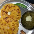 Mamta Malhotra का कुकस्नैप जब उन्होंने मक्के दी रोटी सरसो का साग(Makke di roti sarson ka saag recipe in Hindi) बनाया था।