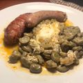 El cooksnap de @tesa.cuina cuando hizo Habas estofadas con Salchichas y botifarra negra.