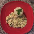El cooksnap de Andrea Neris cuando hizo Strogonoff de pollo con arroz saborizado😋.