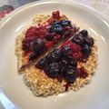 El cooksnap de Fernanda Genesio cuando hizo Tortilla de avena con dos claras, pasta de maní frutos rojos,.