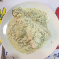 El cooksnap de goyo cuando hizo Bacalao con salsa de perejil.