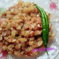 Areeba Khan's cooksnap of when they made Lauki Aaloo.