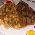 El cooksnap de Sabina Romero cuando hizo Entrecot de aguja de cerdo en salsa de champiñones.