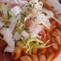 El cooksnap de Grass cuando hizo Pozole rojo de pollo.