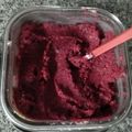 El cooksnap de cecilia cuando hizo Hummus de remolacha.