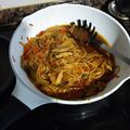 El cooksnap de juantxo cuando hizo Tallarines con pollo en salsa de soja.