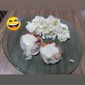 El cooksnap de Claudia cuando hizo Milanesas de berenjena.