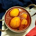 Sheela Biswas 's cooksnap of when they made আলু দিয়ে ডিমের ঝোল (aloo diye dimer jhol recipe in Bengali).