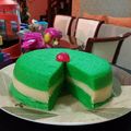 Cooksnap dari Diah Natalia Rudiyanto untuk resep Brownis pandan lapis keju kukus