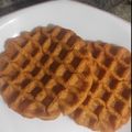 El cooksnap de Maria Teresa Mesas Nieto cuando hizo 362. Gofres healthy de boniato asado con harina integral sin huevo y sin leche.
