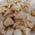 Naureen Khan Lodhi's cooksnap of when they made Apple Chaat.