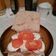 El cooksnap de Alex cuando hizo Bocadillo caprese con lechuga y jamón.