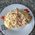 El cooksnap de Lore García Álvarez cuando hizo Espaguetis a la Carbonara.
