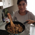 El cooksnap de Alicia cuando hizo Champiñones al ajillo con jamón serrano.