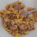 El cooksnap de Diana Encinas cuando hizo Arroz con chorizo criollo y tortilla de huevo con vegetales!!.