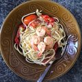 Cooksnap dari Mai untuk resep Spicy Shrimp Aglio e Olio Spaghetti