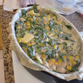 El cooksnap de Fernanda Araya cuando hizo Quiche pollo, espinaca y choclo en masa Pascualina.