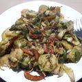 El cooksnap de Laura Camejo cuando hizo Repollitos de Bruselas, salteados con vegetales 🥗💪🥗💪🥗.