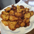 El cooksnap de Xavi cuando hizo Buñuelos de Merluza, Langostinos y Calçot.