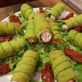 il Patrizia Albanesi quando ha preparato Cannoli di rucola con crema al salmone