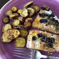 Cooksnap από Sitronella στη συνταγή Σολομός ψητός με ελιές και κάπαρη