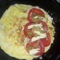 El cooksnap de Melanie Ramírez cuando hizo Omelette de queso y tomate.