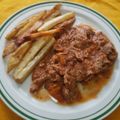 El cooksnap de LuzMa SG cuando hizo Carne “al pajarito“ con papas fritas.