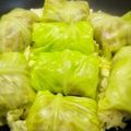 El cooksnap de Arianne cuando hizo Malfuf libanés -Hojas de col rellenas de carne y arroz-.