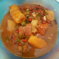 El cooksnap de Kassandra Bonilla cuando hizo Sopa de Frijoles con Costilla de Cerdo Honduras.