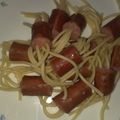 marysim's cooksnap of when they made spaghetti for kids (spaghetti monsters).