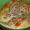 Angela Mertoyono's cooksnap of when they made Ground beef soup with noodles.