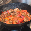 El cooksnap de Pablo Molina cuando hizo Lomo Saltado.