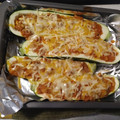 El cooksnap de maricruz cuando hizo Calabacín gratinado relleno de carne.