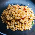 Cooksnap của Lý Mạc Sầu khi họ làm theo món Ngô nếp xào tép