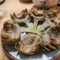 Cooksnap Jagoda z czasów, kiedy przygotował Karczochy na parze z sosem z białego wina.