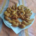 El cooksnap de pelegon cuando hizo Gambas en gabardina con guarnición de puré de patata y queso.