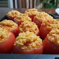 El cooksnap de Adrii Pereyra cuando hizo Tomates rellenos con arroz, pollo y verduras.