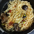 El cooksnap de Cristian Freixes cuando hizo Macarrones con champiñones y sobrasada.