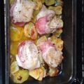 El cooksnap de David Limoso cuando hizo Calabacín al horno relleno de pollo.