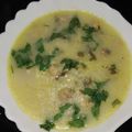 صورة من محبة الرحمان (mimi)، شاركها بعد تجربة وصفة ⁦❤️ ⁩شوربة فرميسال بيضاء بالكفتة والكريمة الطازجة 😋