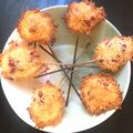 El cooksnap de Keya7 cuando hizo Piruletas de queso con virutas de jamón.