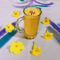 Sudipa Gope's cooksnap of when they made Alphonso mango milkshake.