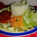 Ummu Sulaymah's cooksnap of when they made Rice and stew with salad.
