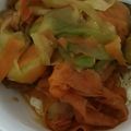 El cooksnap de Irene Fernandez cuando hizo Kinpira de zanahoria y calabacín.