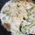 El cooksnap de Elvira Onofre cuando hizo Espaguetis con brócoli y pollo.