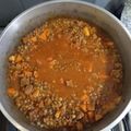 El cooksnap de Valeria cuando hizo Guiso de lentejas.